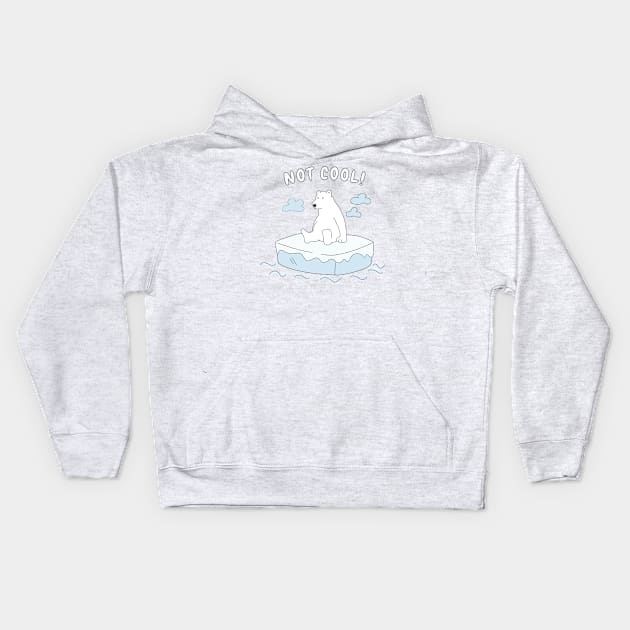 Global Warming - Polar bear Kids Hoodie by valentinahramov